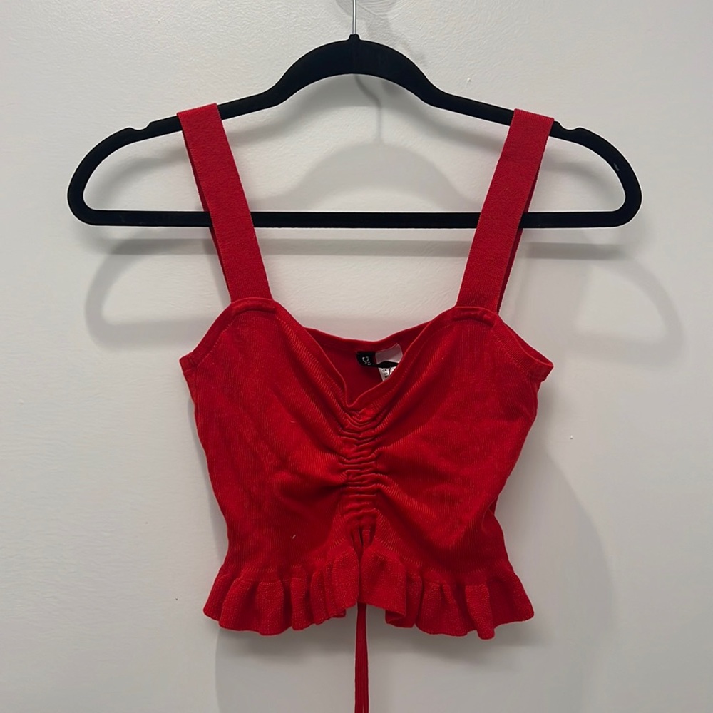 H&M ruffle sleeveless knit top